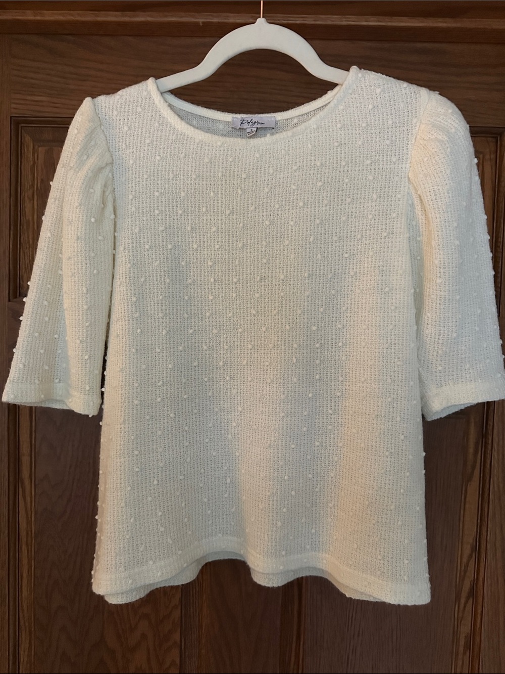 Cream chic sweater top